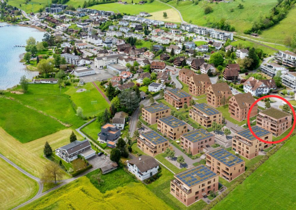 Neubau - 2.5-Zimmer-Attikawohnung mit spektakulärer See- und Alpensicht - Überbauung Burgmatt