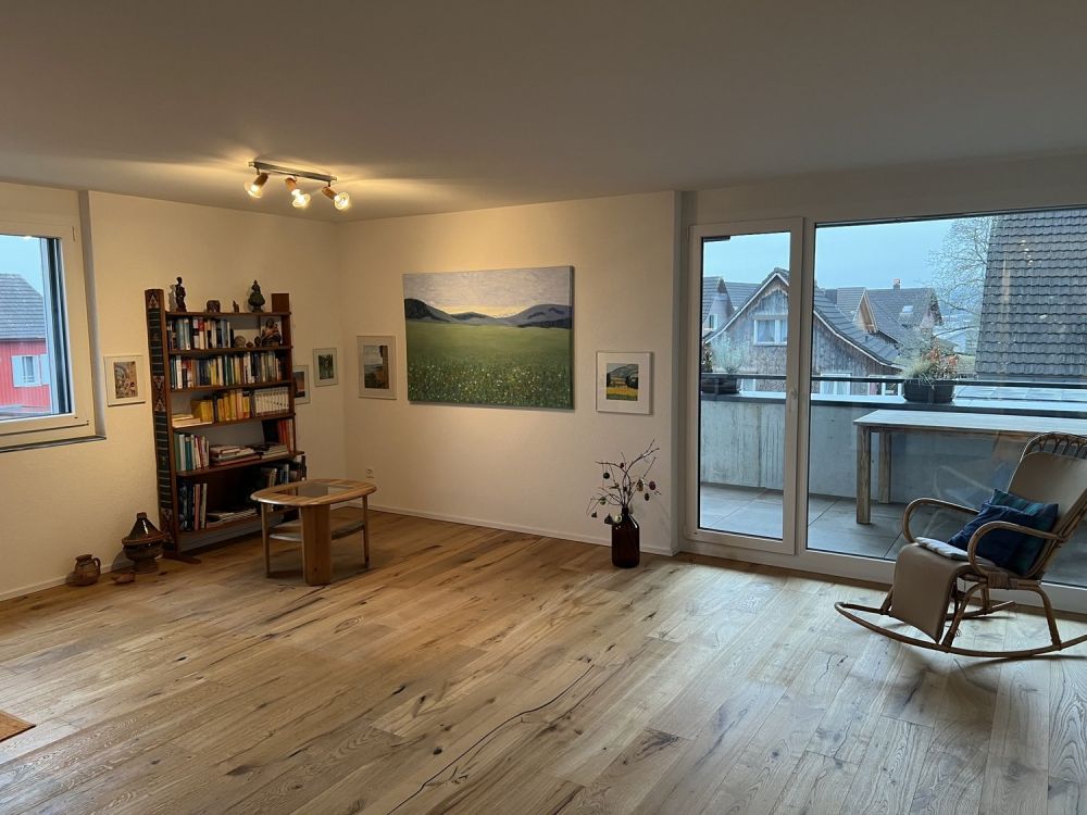 moderne 3.5 Neubauwohnung in Marbach zu vermieten - Wohnzimmer