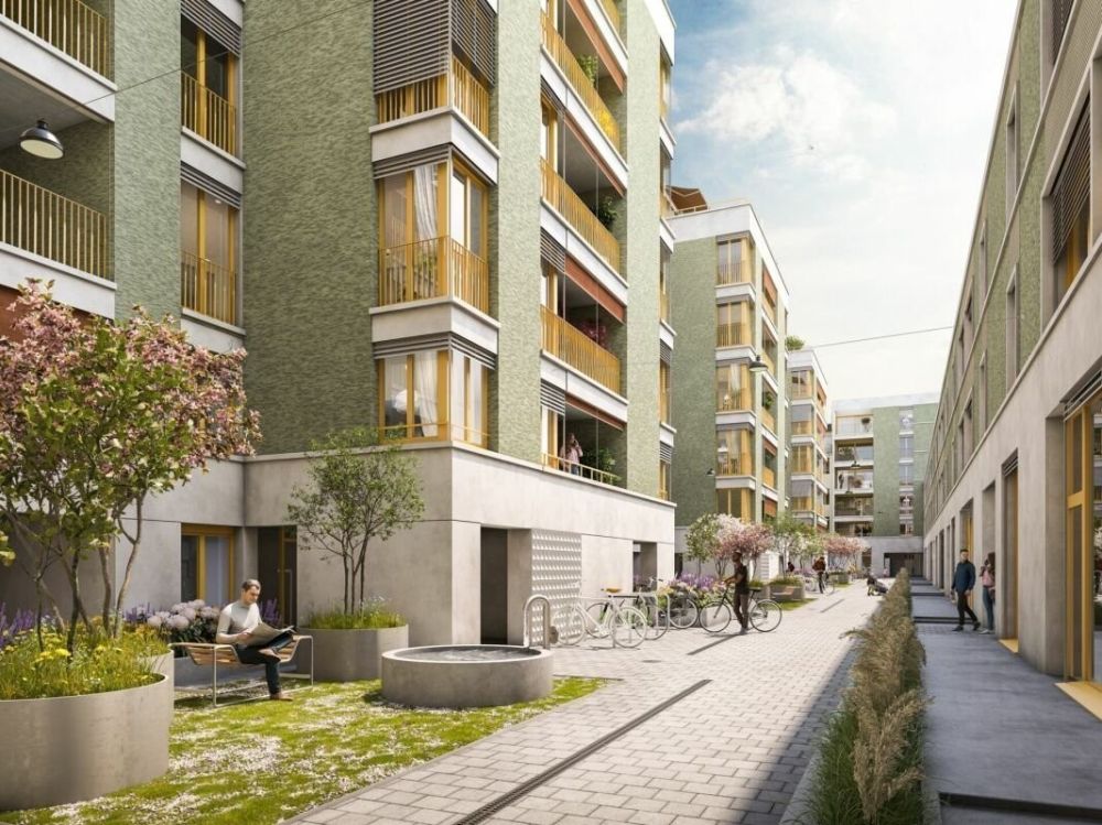 Willkommen im neuen Hotspot für urbanes Leben in Zürich-Albisrieden! - Innenhof