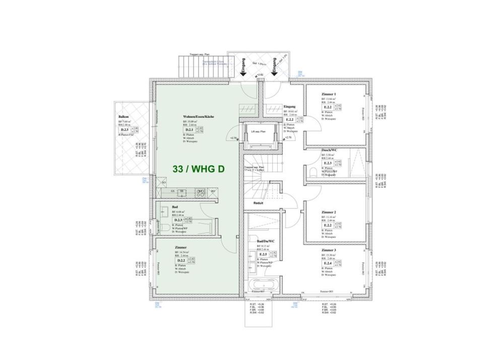 NEUBAU AN TOP LAGE (WHG-D) MIT EIGNE WASCHKÜCHE UND KELLER (14,5 m2) - Bild 7