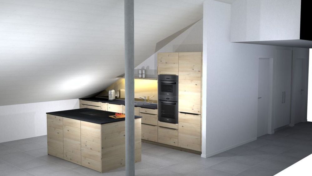 À louer - Magnifique 4.5 pièces neuf dans les combles avec balcon - Image de synthèse