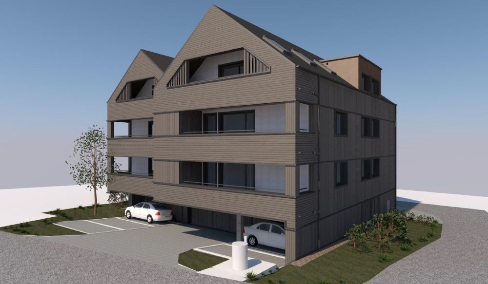 moderne 3.5 Neubauwohnung in Marbach zu vermieten - Aussenansicht