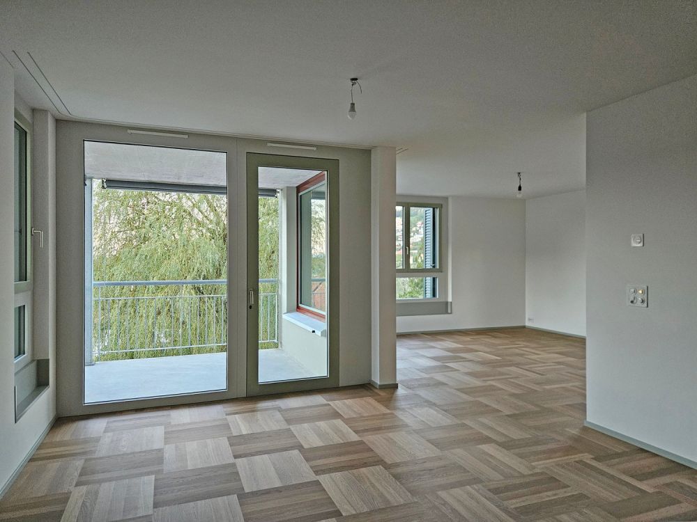 Erstvermietung - attraktiv Wohnen mit herrlicher Aussicht - Ess- und Wohnbereich