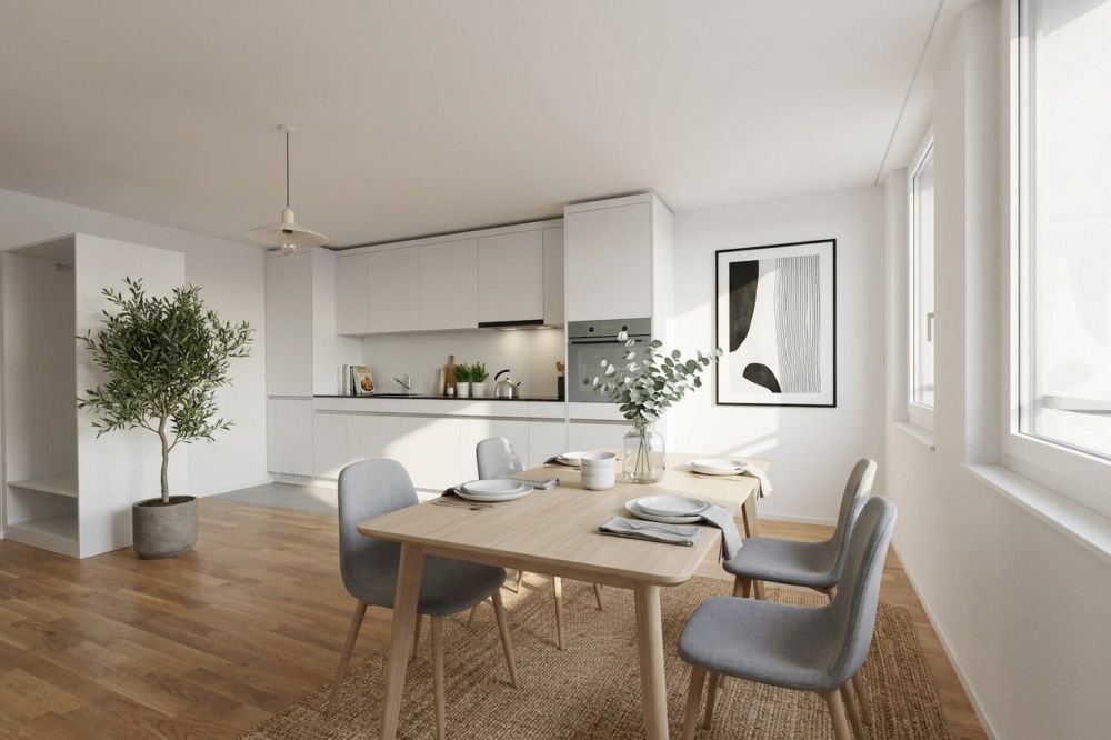 Moderne 3.5-Zimmer-Wohnungen im AVES - Das Nest für Stadtvögel - Küche / Essen