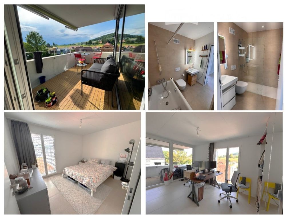 Helle 3.5-Zi.-Neubauwohnung mit grosszügigen Aussenflächen und überbreitem ESH-Parkplatz - Bild 7
