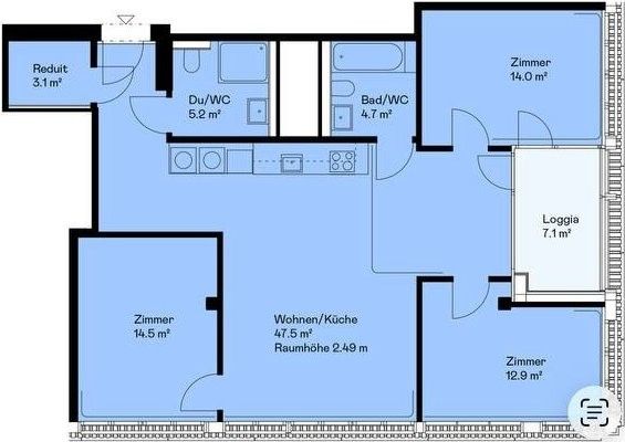 4.5 Room-12th Floor-Temporary or permanent Apartment - Bild 5