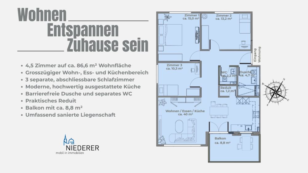 Erstbezug nach Totalsanierung  moderne 4,5-Zimmer-Wohnung in Oberburg - Bild 2