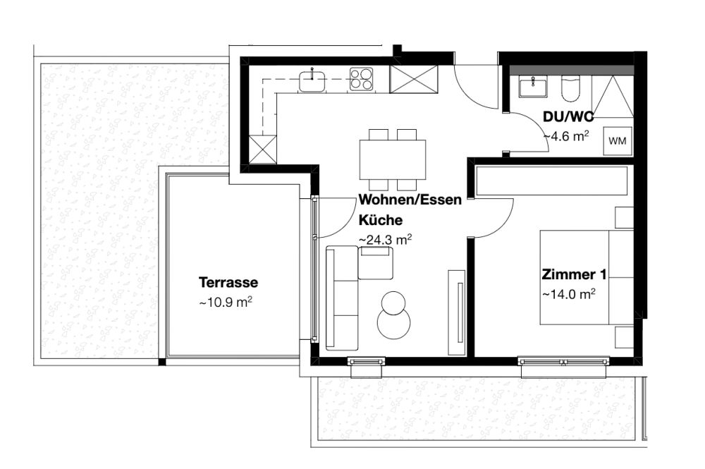 Charmante 2.5 Zimmer-Neubauwohnung - Bild 3