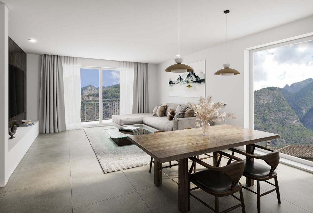 Appartamento moderno di 3.5 locali con vista e bel giardino di 80 mq. - Bild 1
