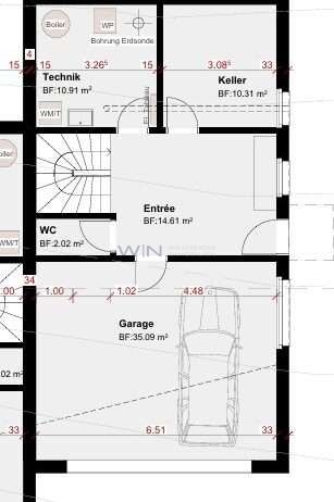 Neubau Erstbezug: Moderne Doppelhaushälfte - keller-307x462