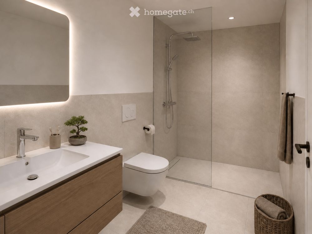 Erstbezug nach Totalsanierung: Moderne 2.5-Zimmer-Wohnung mit Gartensitzplatz - Bild 6