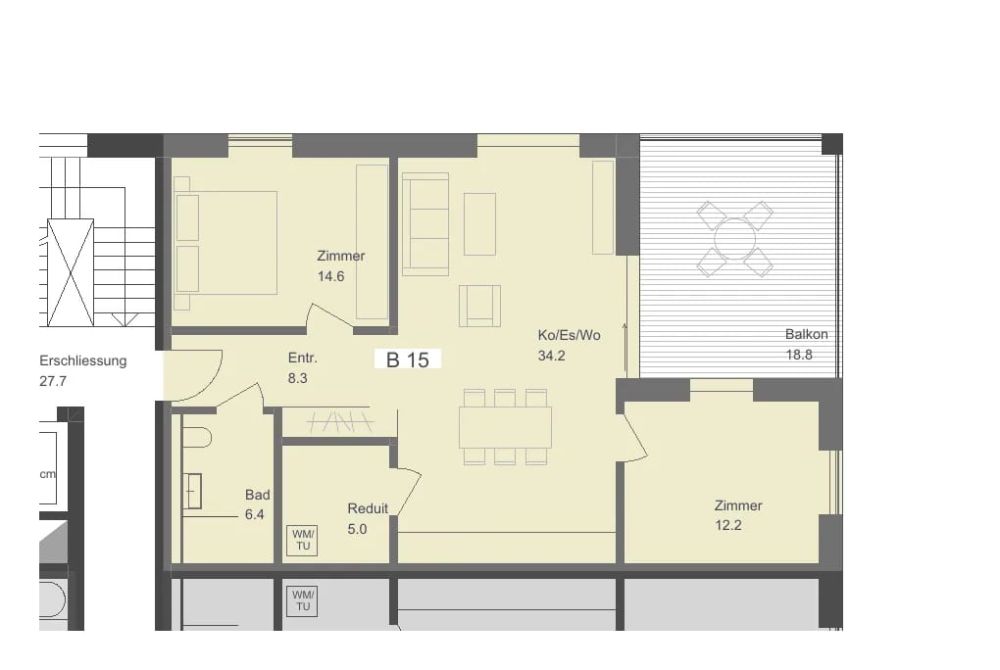 Erstvermietung Talberg-Park: 3.5-Zimmer-Wohnung mit Balkon (B15, 3. OG) - Bild 7