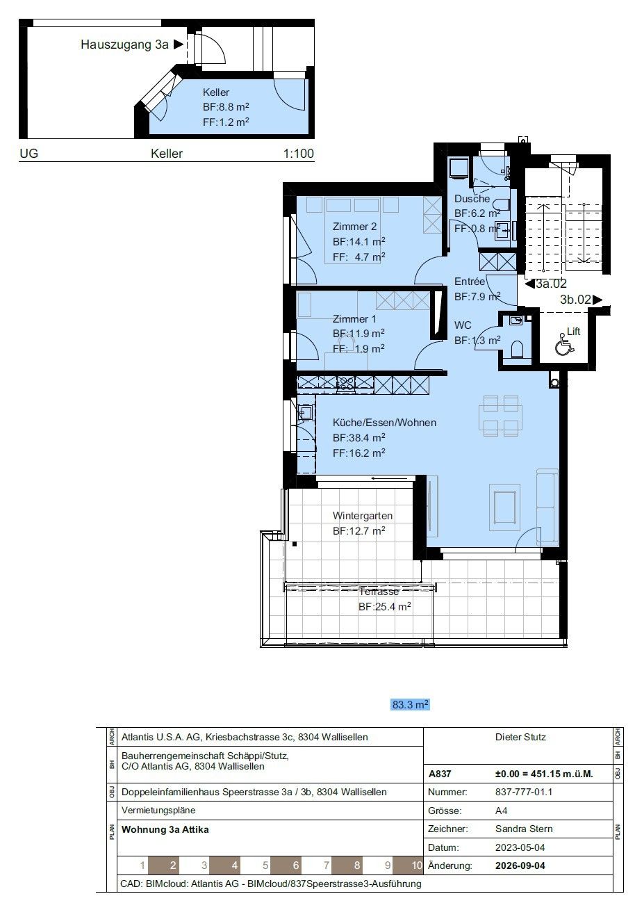ERSTVERMIETUNG Traumwohnung im Herzen von Wallisellen - Grundriss