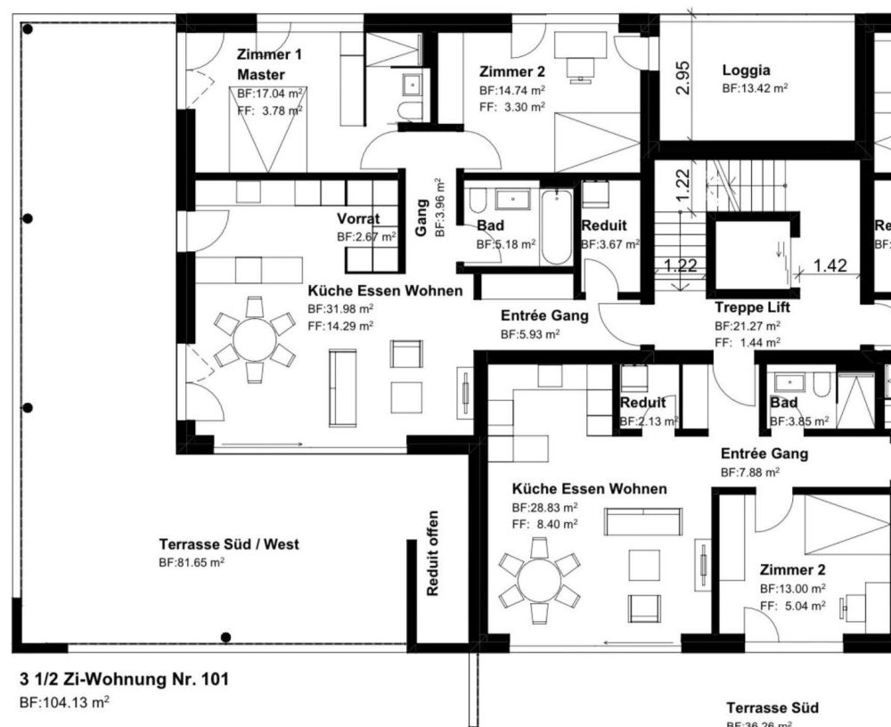 Erstvermietung neue exklusive 3.5 Zimmerwohnung mit Terrasse - Bild 5