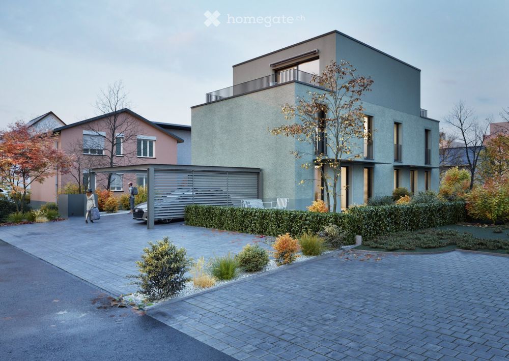 Modernes 5.5-Zimmer-Doppelhaus mit Attika-Terrasse und Garten – Neubau in Oftringen - Bild 1