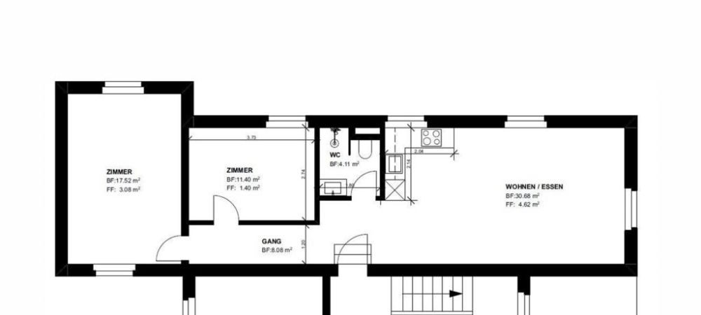 moderne 3.5 Zimmer-Wohnung im Zentrum von Rorschach! - Grundriss