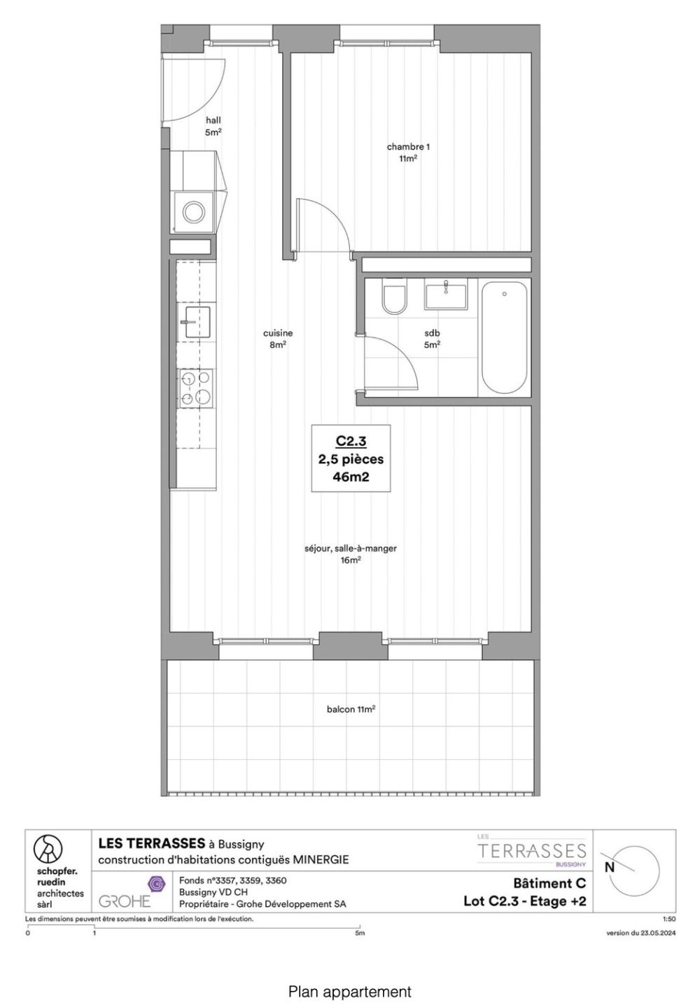 À louer Appartement neuf de 2,5 pièces avec balcon / parking intérieur - Bild 3