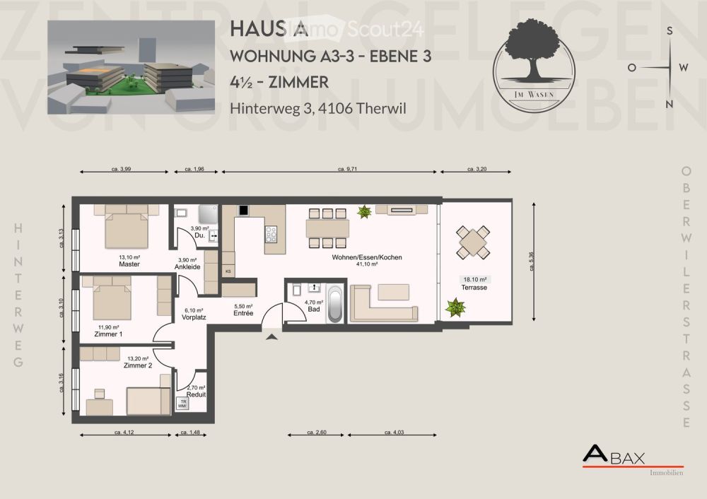Modern wohnen im Herzen von Therwil – exklusive 4.5-Zimmer-Neubauwohnung - Bild 11
