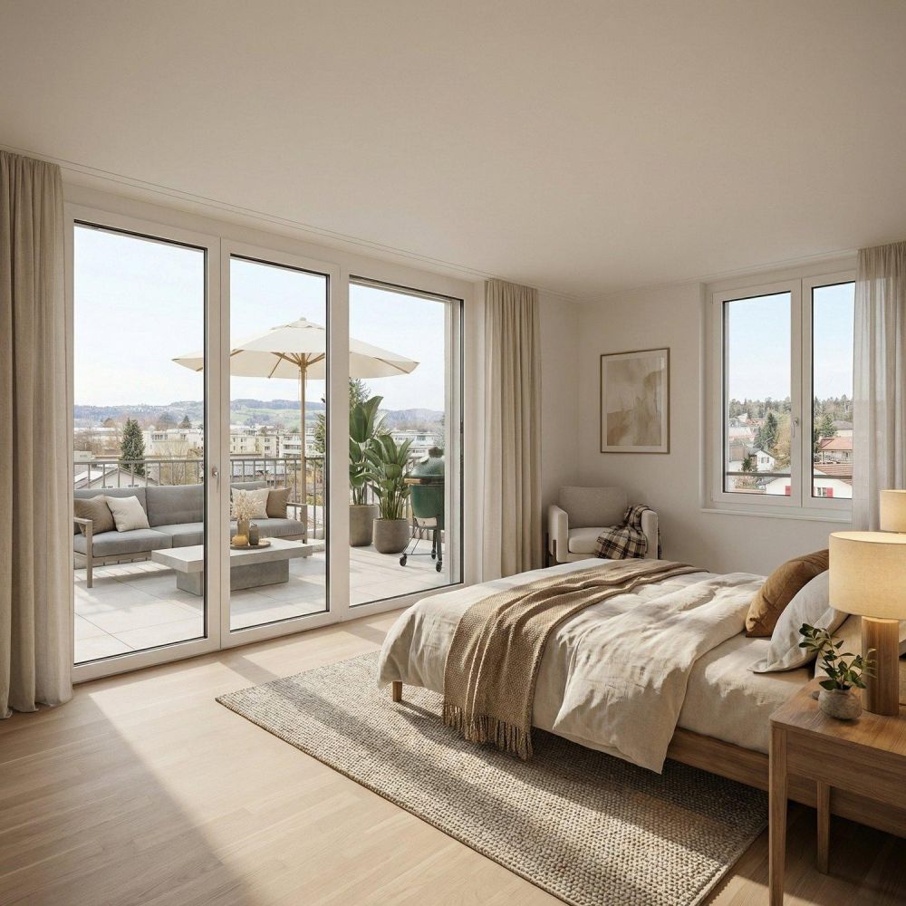 Neuwertige 2-Zimmer-Attika-Wohnung mit grosser Dachterrasse & Weitsicht in Uster - Bild 1