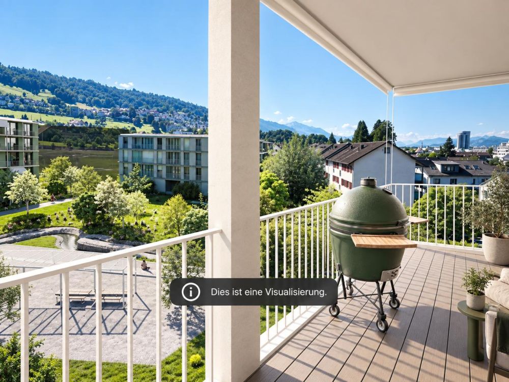 Moderne 3.5-Zimmer-Wohnung mit Bergblick und Balkon in Zug - Bild 13