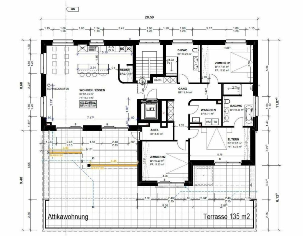 Zu vermieten 4½ Zi.-Attikawohnung an der Käsernstrasse 9 in 8355 Aadorf /Erstbezug ! - Bild 4