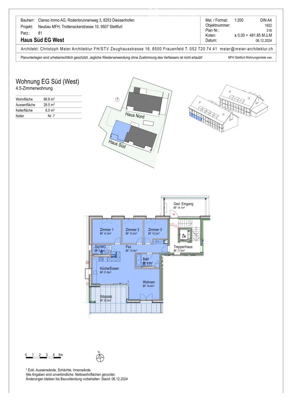 Erstvermietung – Wohnen am Sonnenberg: Moderne 4.5-Zimmer-Wohnung mit grosser Aussenfläche - Bild 10