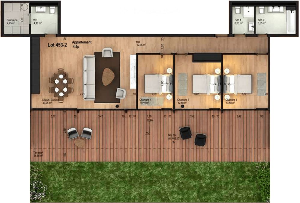 NOUVEAU rez-de-jardin 3 chambres / NEW 3 bedroom garden appartment - Bild 1