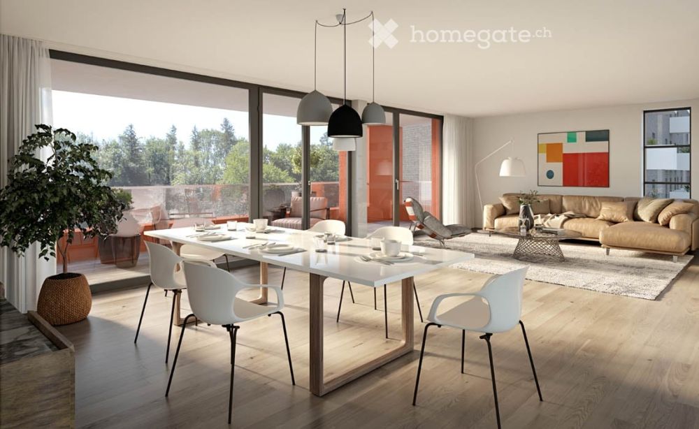 ERSTBEZUG - Wohnen direkt an der Töss - Moderne 3.5-Zimmer Neubau Wohnung mit Flussblick - Bild 1