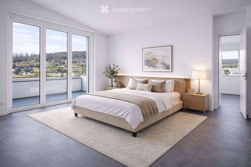 "Attika mit Hausgefühl – Neubau, 3 Terrassen & Alpen-/Rebblick - Befristet mit Option unbefristet" - Bild 13