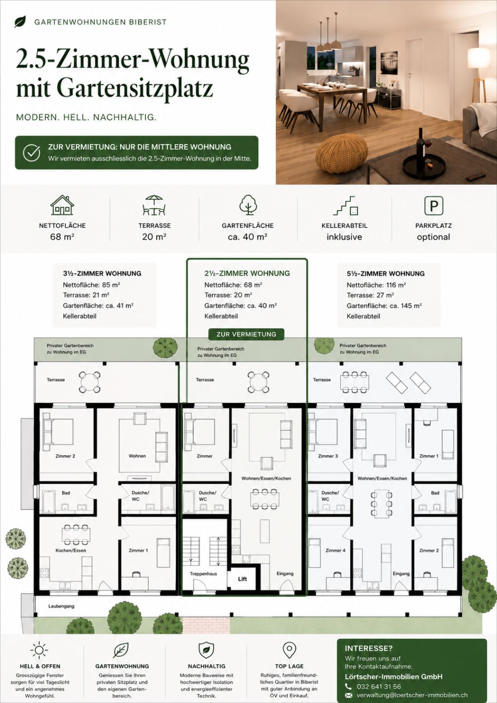 NEUABU 2.5-Zimmer-Gartenwohnung mit Privatgarten - Bild 5