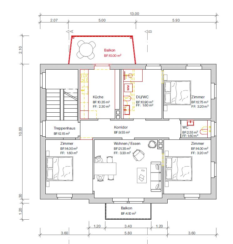 Erstbezug nach Kernsanierung: 3 Moderne 4.5-Zimmer-Wohnungen mit Balkon - Bild 8