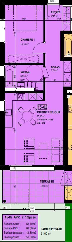 2.5 pièces au rez - construction neuve - Bild 11