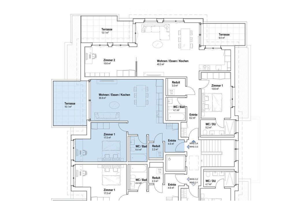 Wohnen über den Dächern - moderne 2.5-Zimmer-Attikawohnung Erstbezug in Rafz (Südwestlage) - Bild 2
