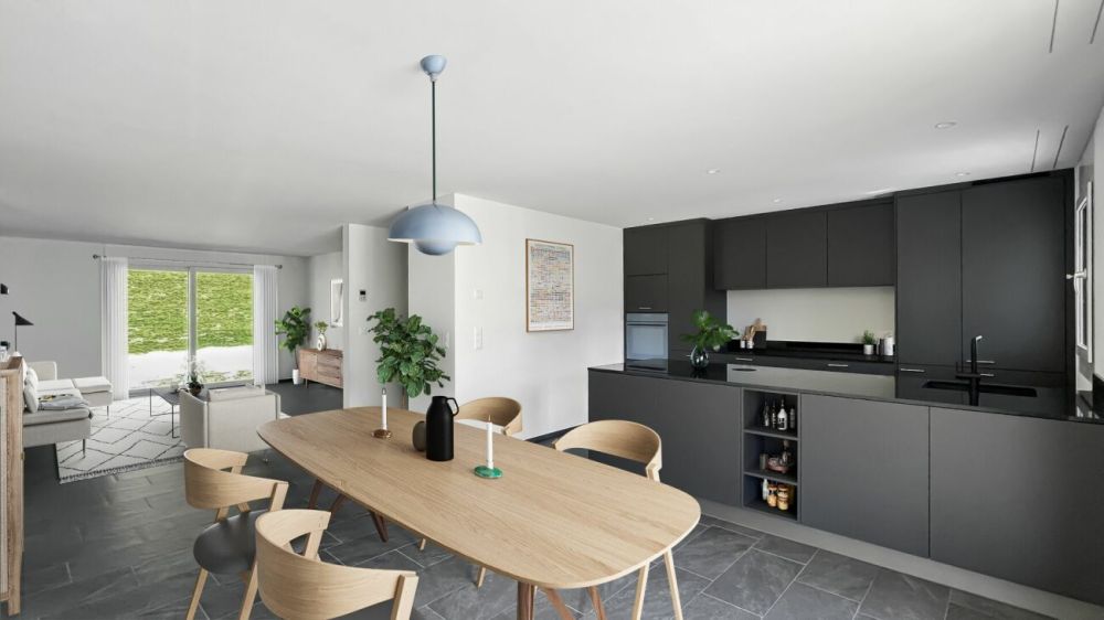 4.5 Zimmer Wohnung Erstvermietung - Visualisierung mögliche Möblierung