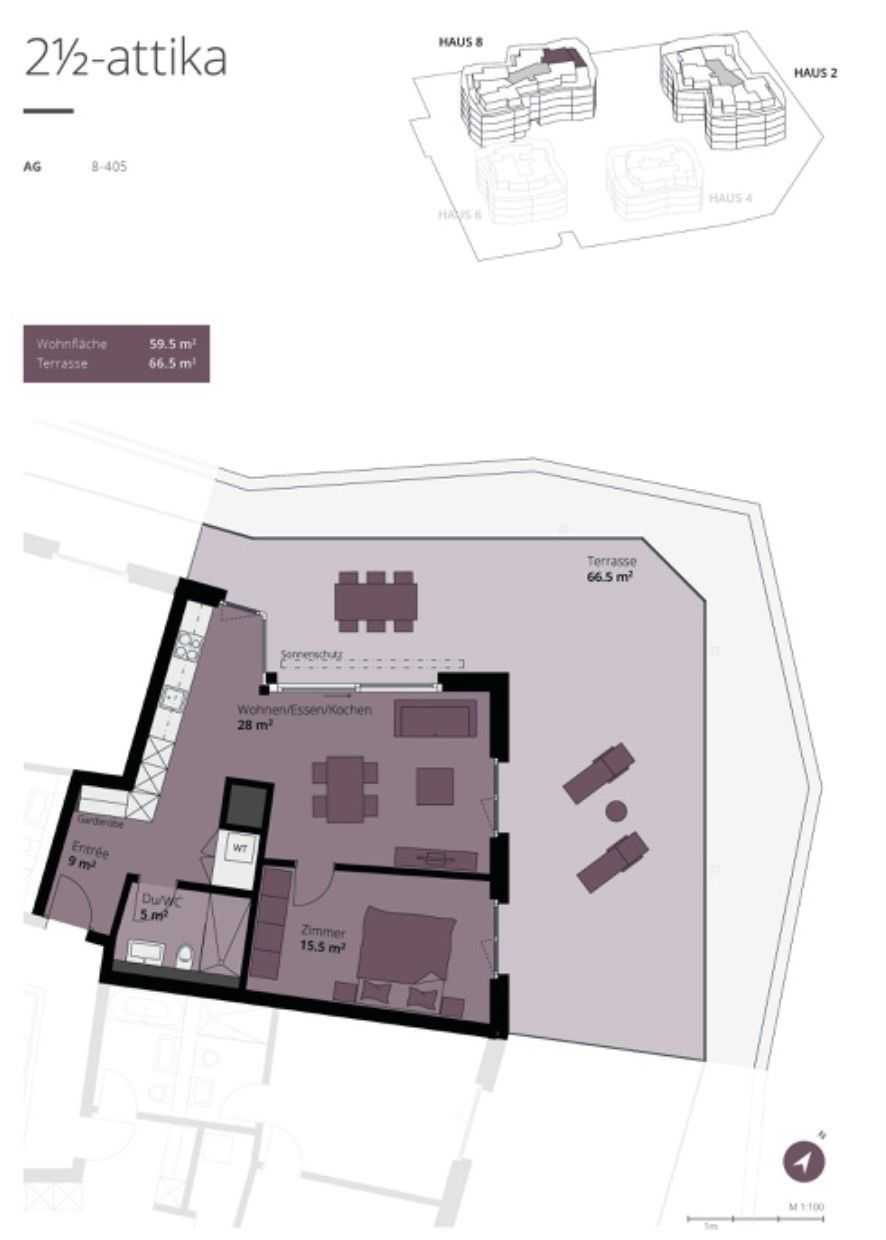 Moderne Attikawohnung im Neubau 2.5- Zimmer - Bild 4