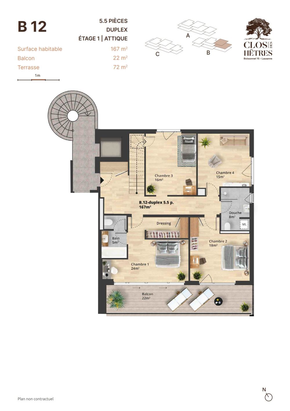 Attique 5.5 pièces - Bild 8