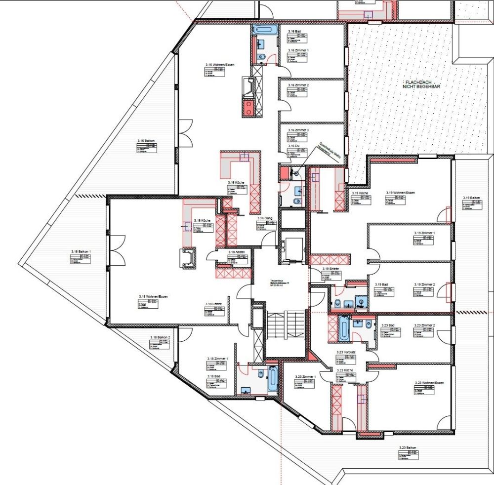 Erstvermietung im Herzen von Lyss - Grundrissplan 3. OG