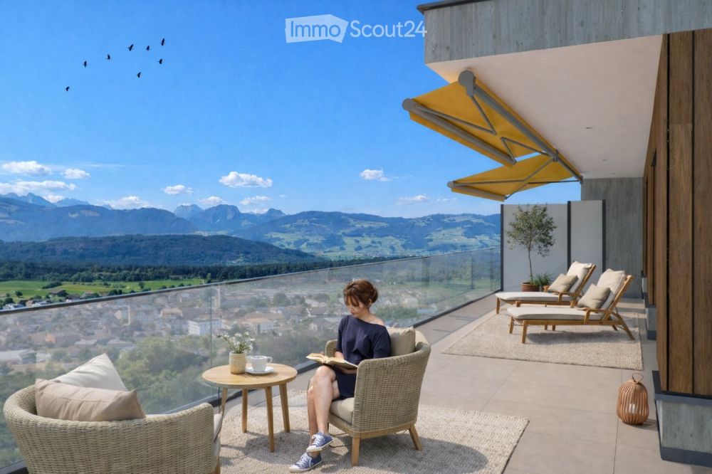 Moderne 3.5-Zimmer-Terrassenwohnung mit Panoramablick in Eschenbach SG - Bild 2