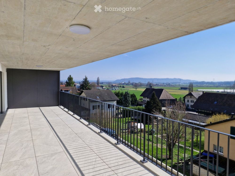 Moderne 4.5-Zimmer-Neubauwohnung mit Balkon und schöner Aussicht in Gampelen - Bild 1