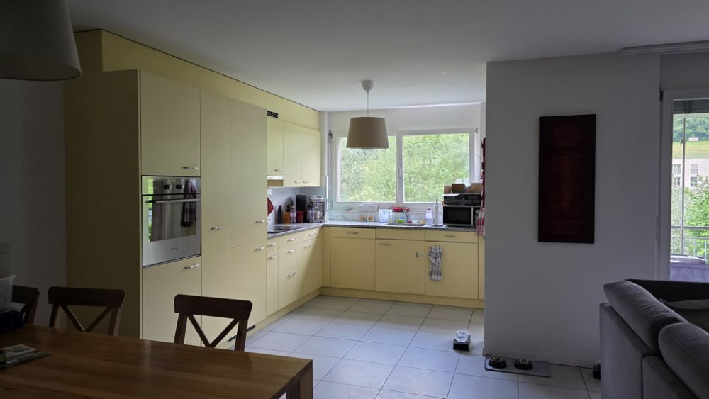 Maisonette-Wohnung in Dättnau - naturnah und modern - Küche und Essbereich