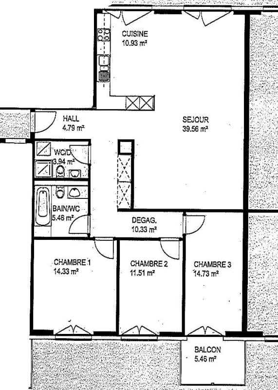 Logement moderne à 2 pas de la gare ! - Grundriss