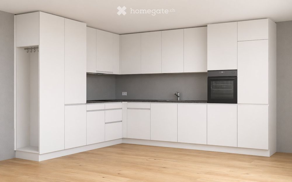 Neubau-Erstbezug: Stilvolle 2-Zimmer-Wohnung mit Eichenparkett und grossem Sitzplatz - Bild 2