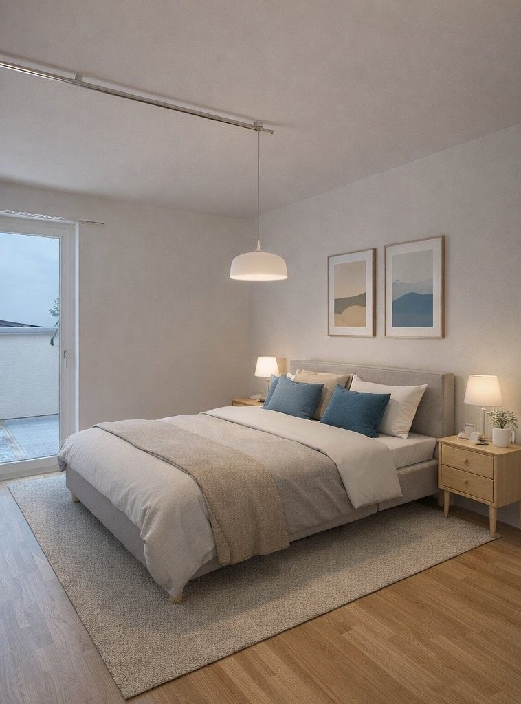 Erstvermietung nach Kernsanierung - 2.5 Zimmer-Wohnung in Riehen - Wohnung_02_Top3_Schlafzimmer.png