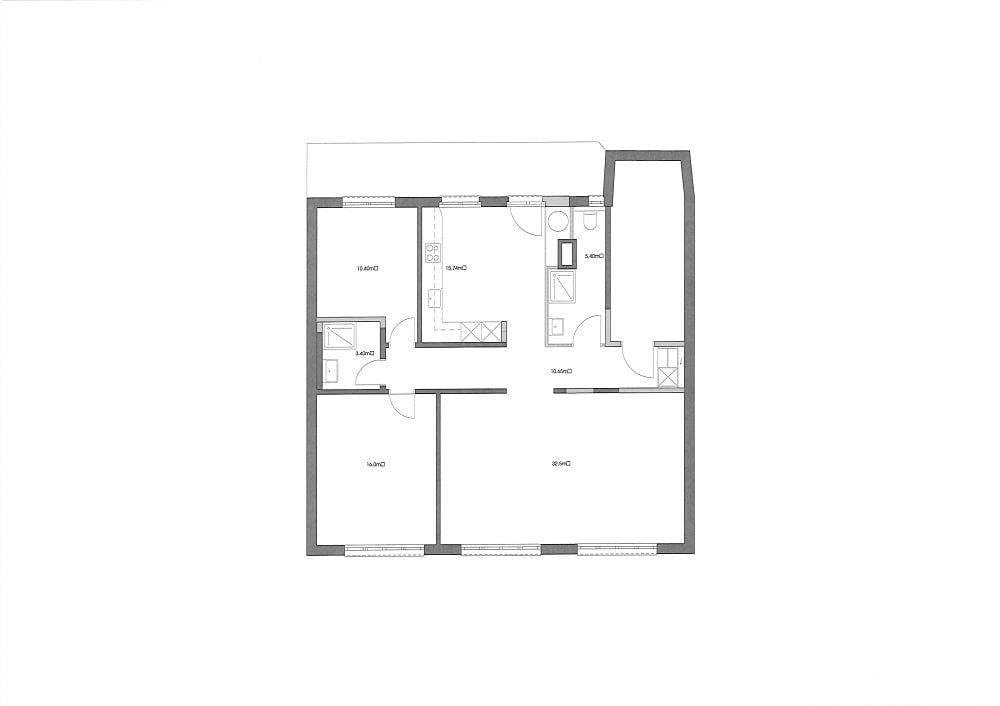 Attraktive, kernsanierte Wohnung inmitten von Wohlen - Wohlen, Zentralstrasse 4 - Grundriss