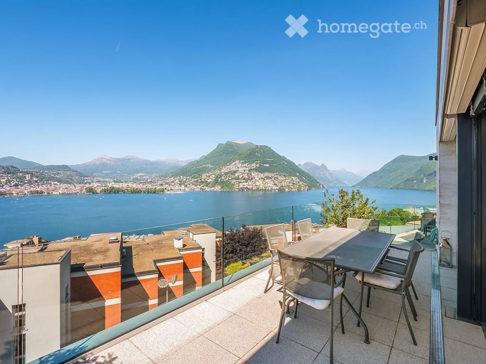 Moderno appartamento di 4.5 locali con vista lago a Paradiso - Bild 1