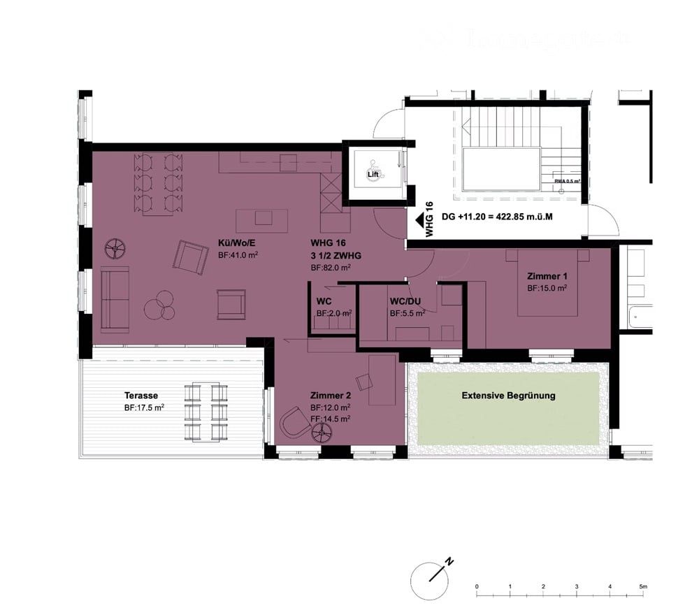3.5 Zimmer-Neubau-Eigentums-Wohnung an der Seestrasse 23 in Wädenswil - Bild 12