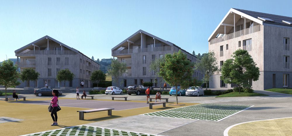 À louer - Magnifique 4.5 pièces neuf dans les combles avec balcon - Image de synthèse