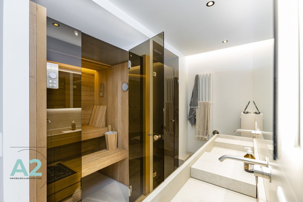 Appartement von Ausnahme im Zentrum von Crans-Montana, Panoramablick - Salle d'eau et sauna