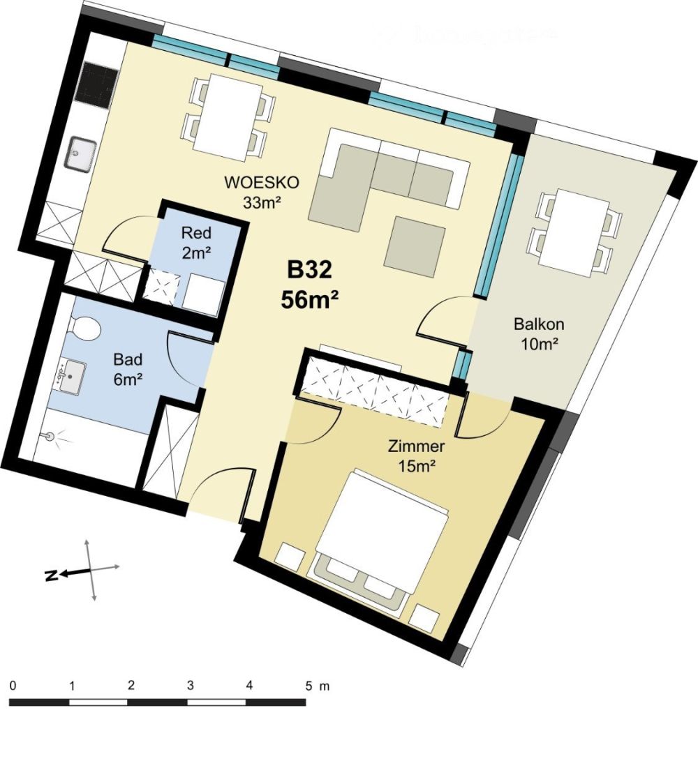 Helle & Moderne 2.5 Zi.-Neubauwohnung in Neuhausen am Rheinfall - Balkon & Weitsicht inklusive - Bild 10
