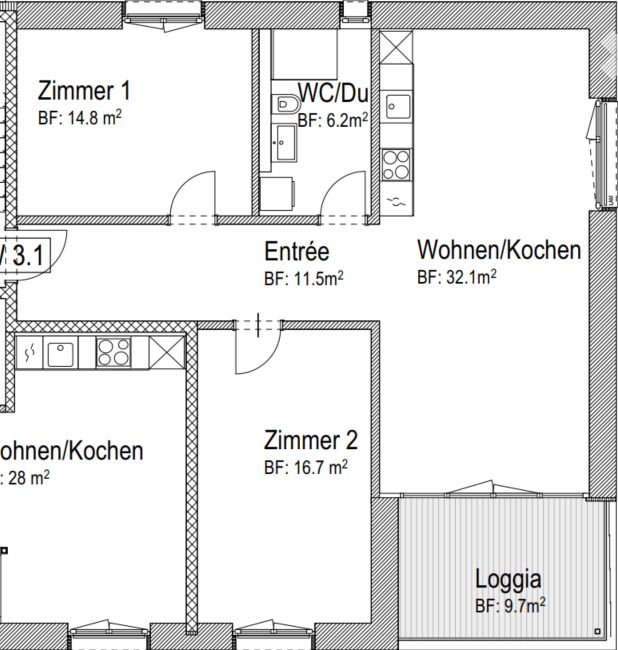 Moderne 3.5-Zimmer-Wohnung mit Balkon und Garage in Frenkendorf - Bild 5